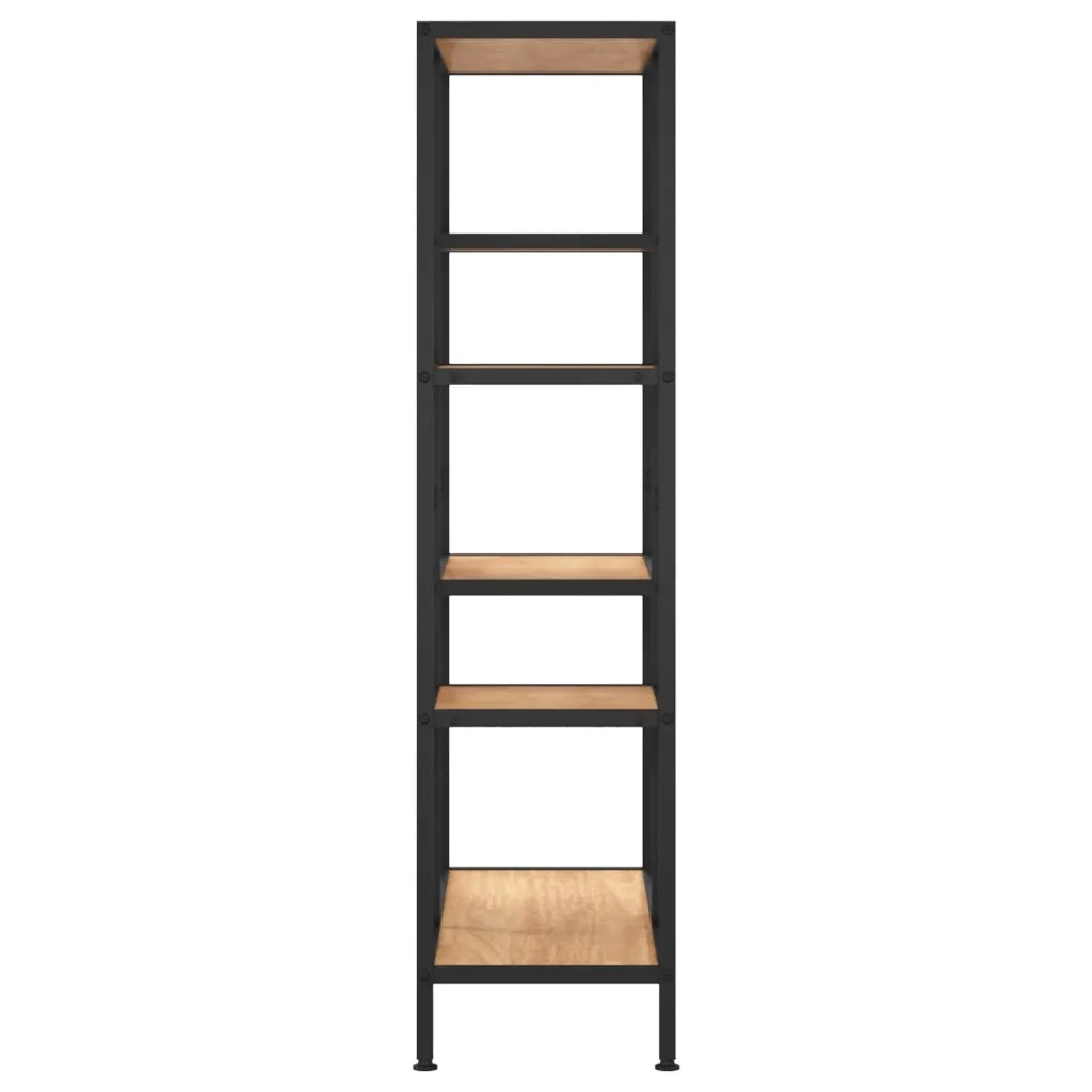 Scaffale per Libri 80x30x120 cm Acciaio e Legno Multistrato cod mxl 6731