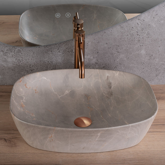 Lavabo Da Appoggio Rea Freja Beige
