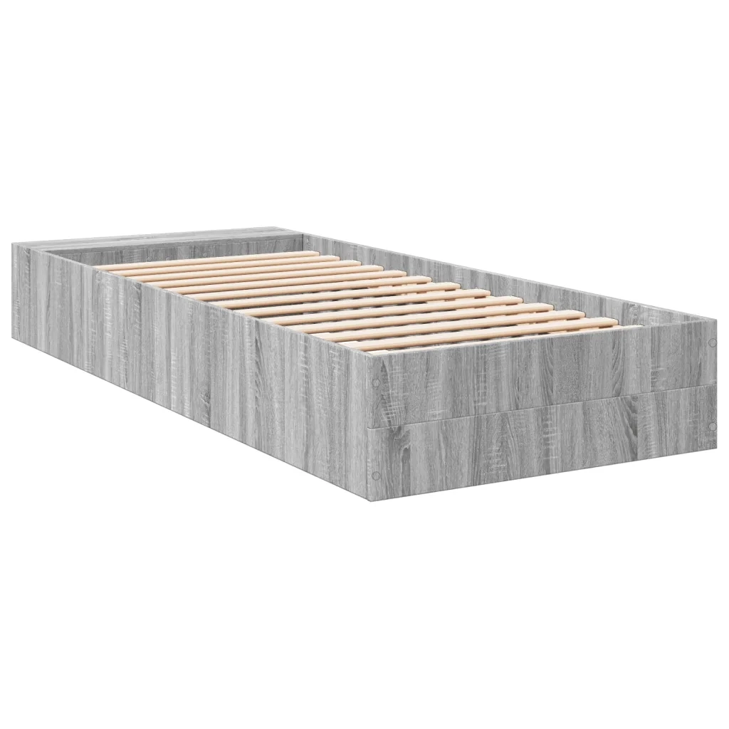 Giroletto-Struttura Letto Grigio Sonoma 75x190 cm in Legno Multistrato 987758
