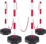 Set di Carrozza 4 Pale per Giardino - Bianco - Con 9,8 m Catena e 8 Haken a S
