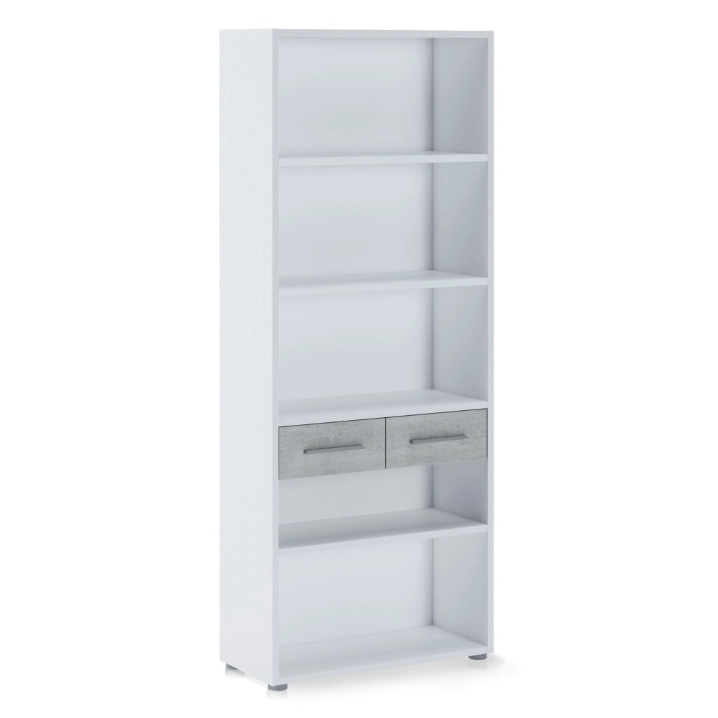Libreria alta in part. legno finitura Larice cm. H.201 x L.80 x P.35,5