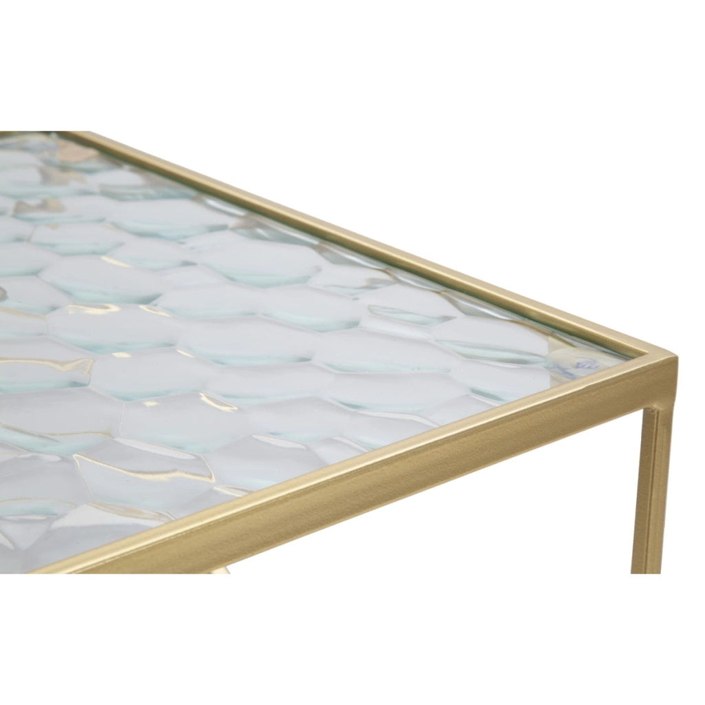 Set di Tavolini VKH565, Oro, Metallo, 31,5x31,5x68 cm