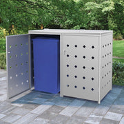 Copribidone per Spazzatura Doppio 240 L in Acciaio Inox cod mxl 51179
