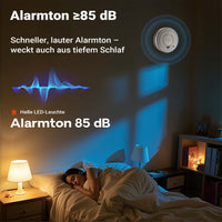 Set 120x Rilevatore di fumo con batteria da 9 V, allarme antincendio con funzione HUSH, sensore antifumo fotoelettrico affidabile con potenza sonora di 85 dB