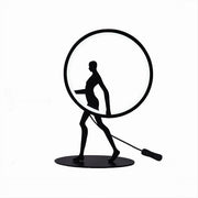 Trade Shop - Lampada Da Tavolo 9w Scultura Corpo Uomo A Led Lume Luce 3000k 4000k 6500k D02-n -