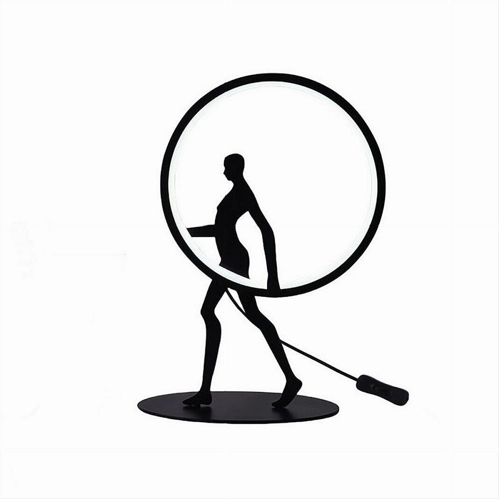 Trade Shop - Lampada Da Tavolo 9w Scultura Corpo Uomo A Led Lume Luce 3000k 4000k 6500k D02-n -