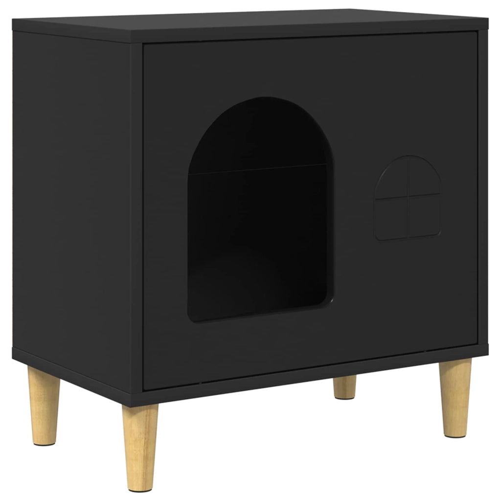 Casa per Gatti Nero 51 x 30 x 52 cm Legno multistrato CFW9099391