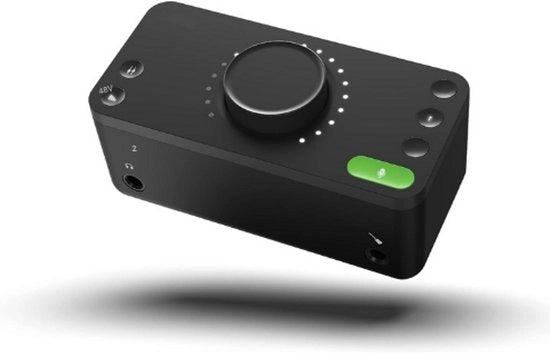 Interfaccia Audio USB 2 In 2 Uscita 48V Fattore di Potenza Fantasma 2 Amplificatori di Microfono Nero