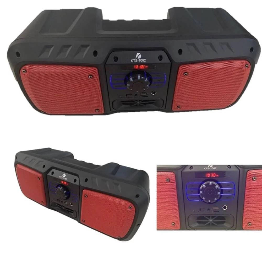 Trade Shop - Altoparlante Speaker Cassa Amplificata Bluetooth Kts-1082 Radio Fm Tf Usb Aux Mic -