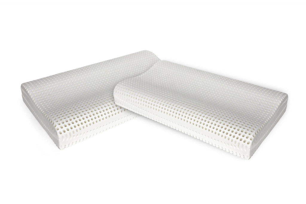Talamo Italia Set di 2 Cuscini per Origano, 100% Made in Italy, Guanciale sfoderabile Ortocervicale in Memory Foam forato, Anallergico e Traspirante,70x41xh11,5 cm