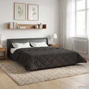 Duvet Estivo Antracite 200 x 200 cm Microfibra e Fleece Teddy 42026160