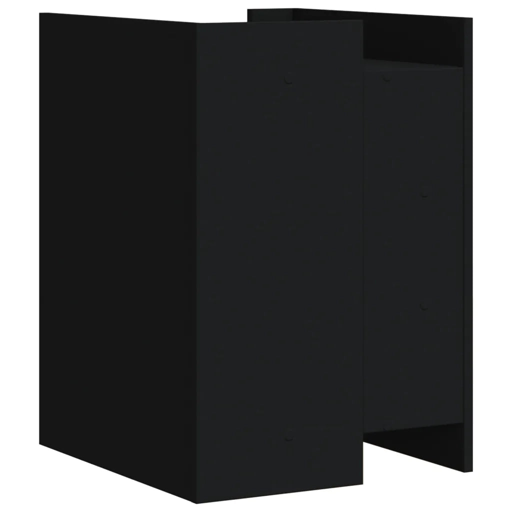 Comodino-Tavolino da notte Nero 45x50x65 cm in Legno Multistrato