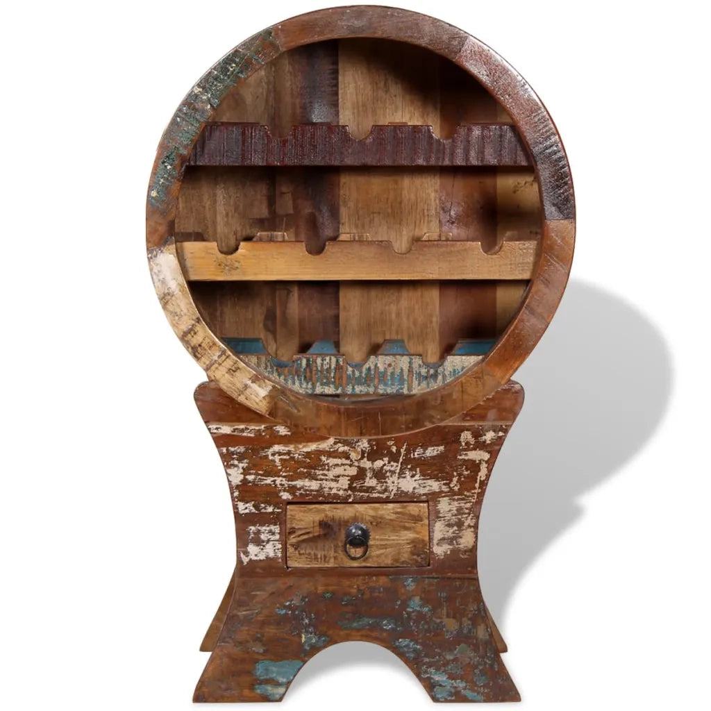 Portavini da 10 Bottiglie in Legno Massello di Recupero 243973