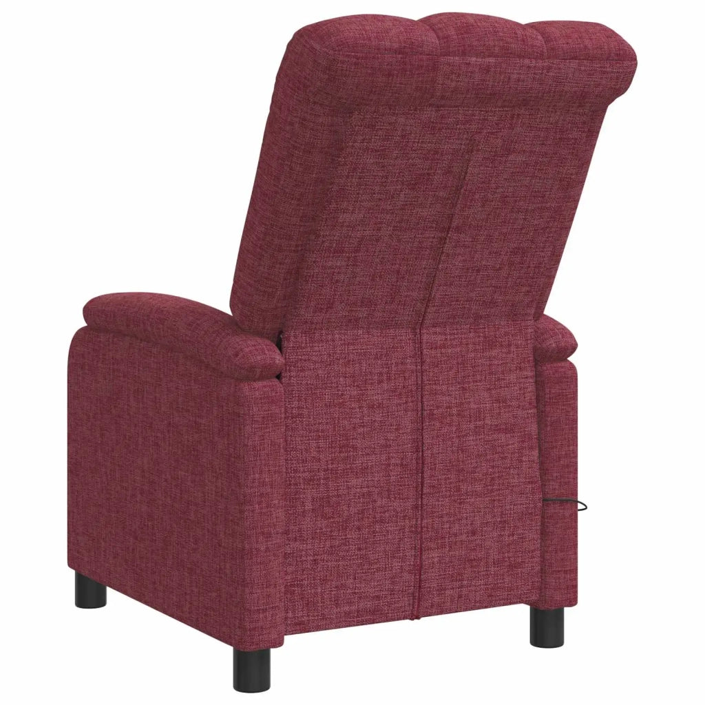 Poltrona Massaggiante Rosso Vino Tessuto 42034972