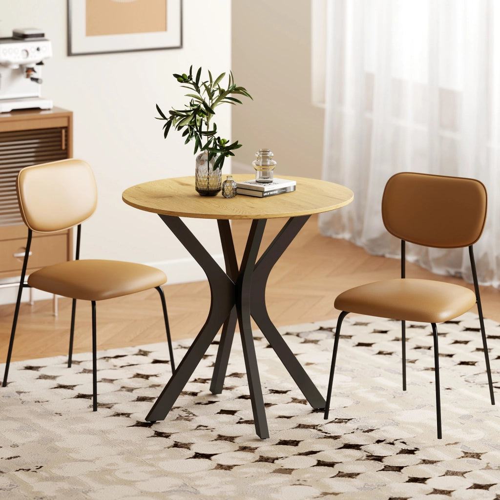 Tavolo da pranzo rotondo ¨C zephmum ¨C legno naturale 78x78x75
