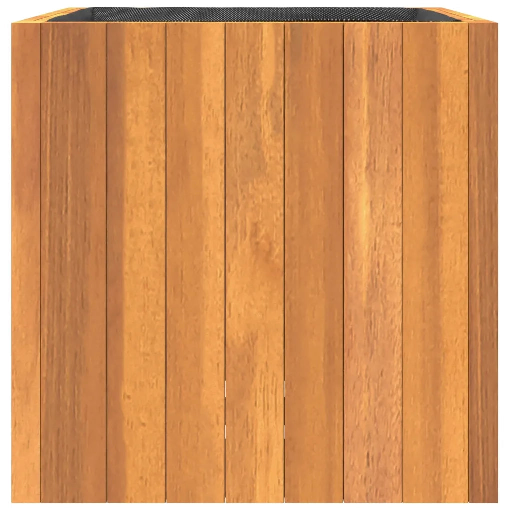 Fioriera | Cassetta per fiori | Vaso da Giardino 35x35x35 cm in Legno Massello di Acacia