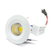 Trade Shop - Mini Faretto Led Da Incasso 3w Cob 40mm Spot Incasso Molla Luce Calda Fredda - -bianco Caldo      -