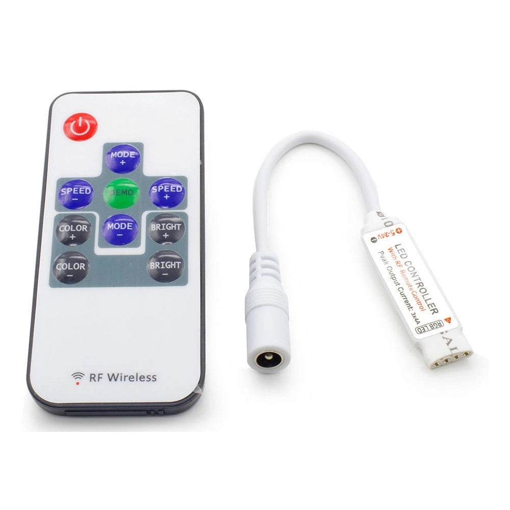 Trade Shop - Dimmer Per Striscia Led Rgb  Telecomando Rf Wireless Controller Strip Light 12v -