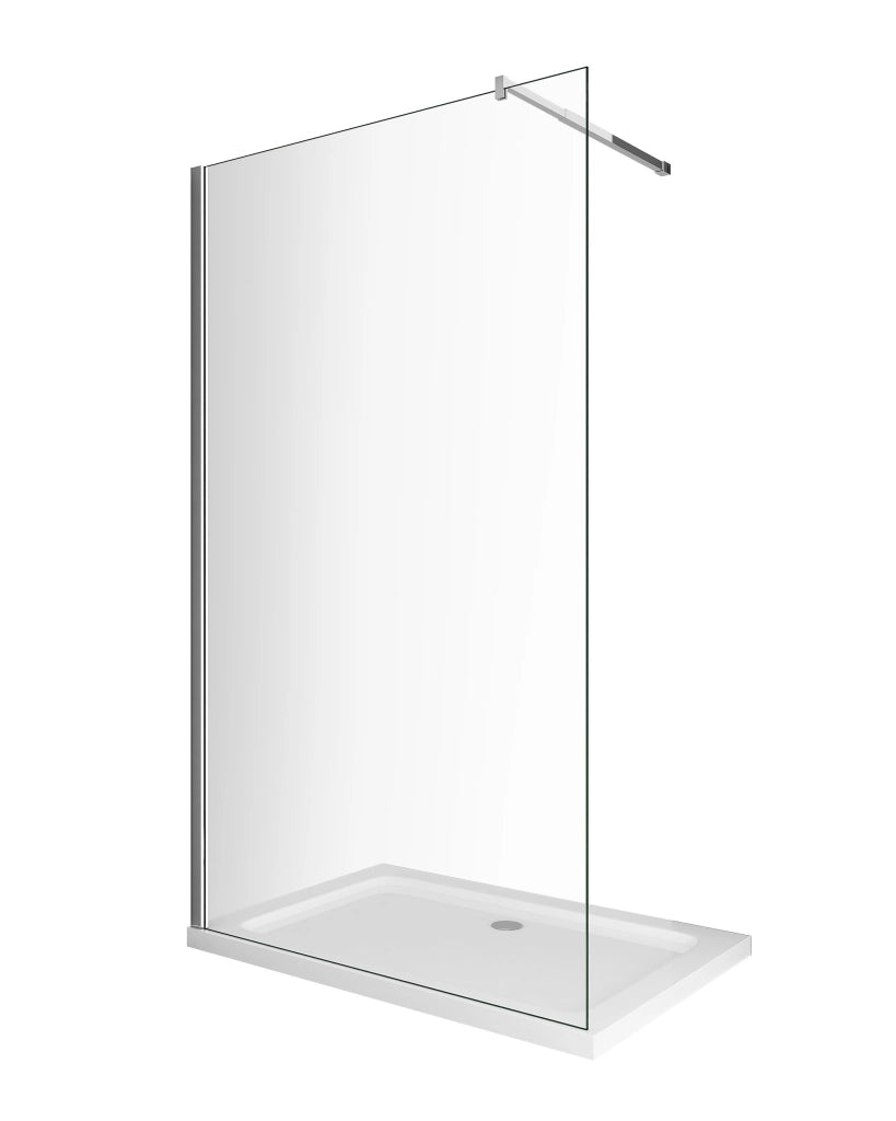 Parete doccia 8 MM Walk in Reversibile Altezza 200 CM 80 regolabile 78-80
