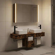 Set di Armadi da Bagno 4 pcs Rovere Fumo 103,5 x 15,5 x 70 cm 3406307