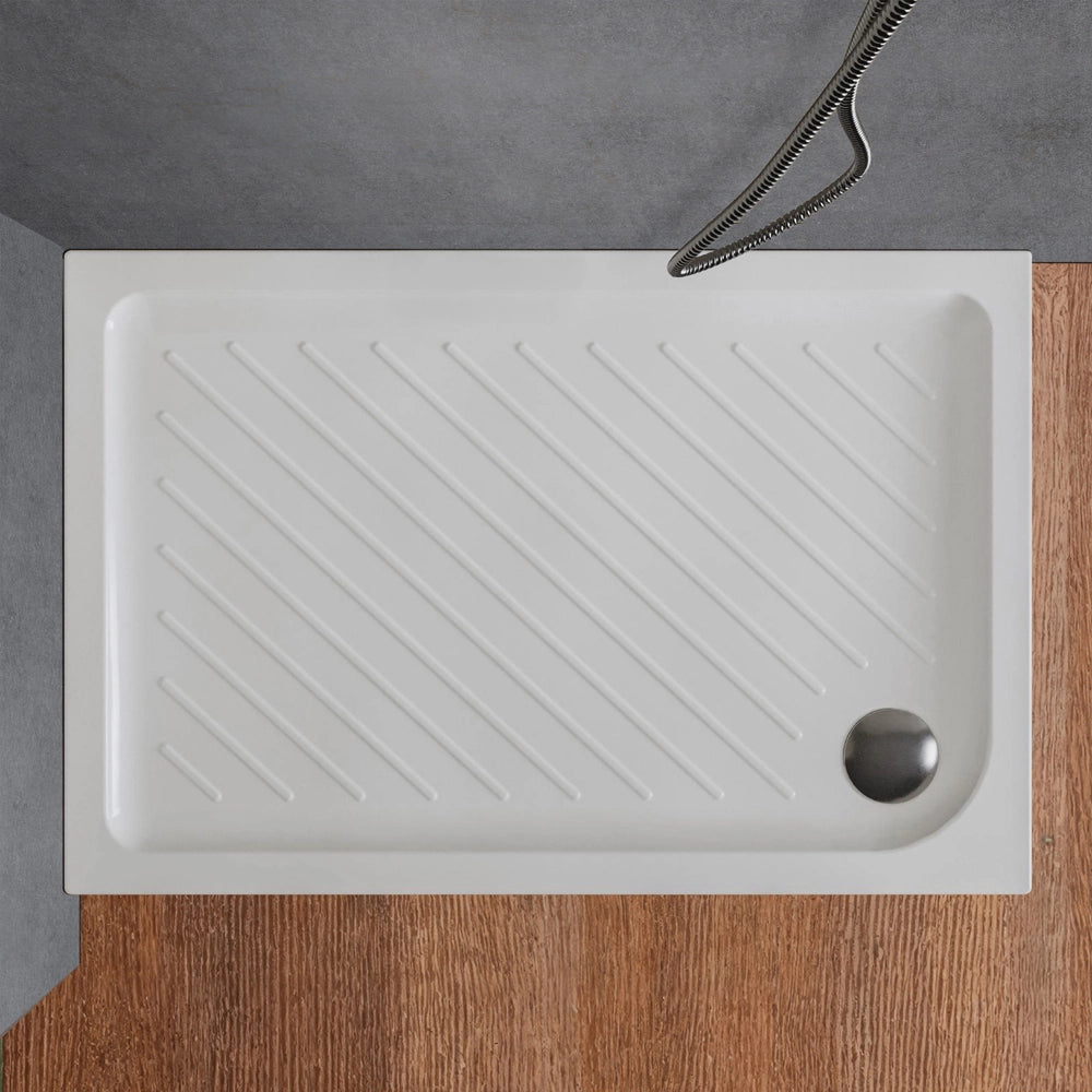 Piatto doccia 70x120 rettangolare in ceramica bianco Dolomite Gemma