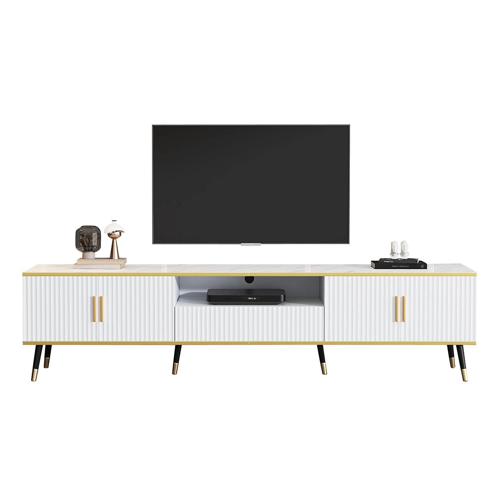 Mobile TV Design Marmo 200x40x46cm - Xylo - 2 Ante e 1 Cassetto, fino a 90"