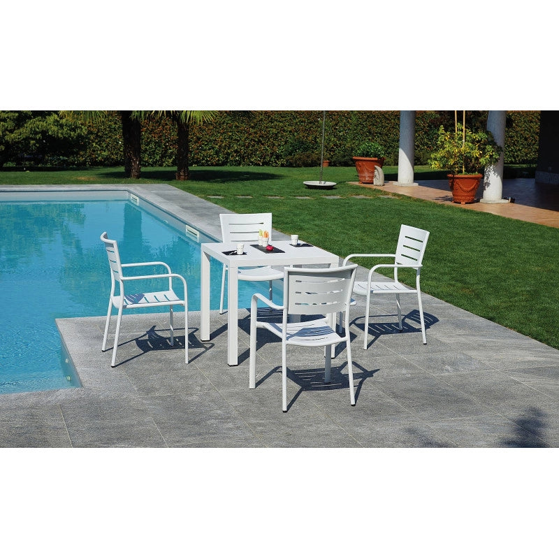 Tavolo San Vincenzo bianco 80x80 cm Moia