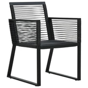 Sedie da Giardino 2 pz Nere in Rattan PVC 48572