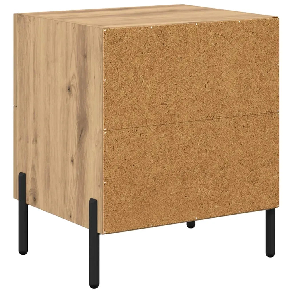 Armadio da Notte 2 pcs Rovere artigianale 40 x 35 x 47,5 cm 882027
