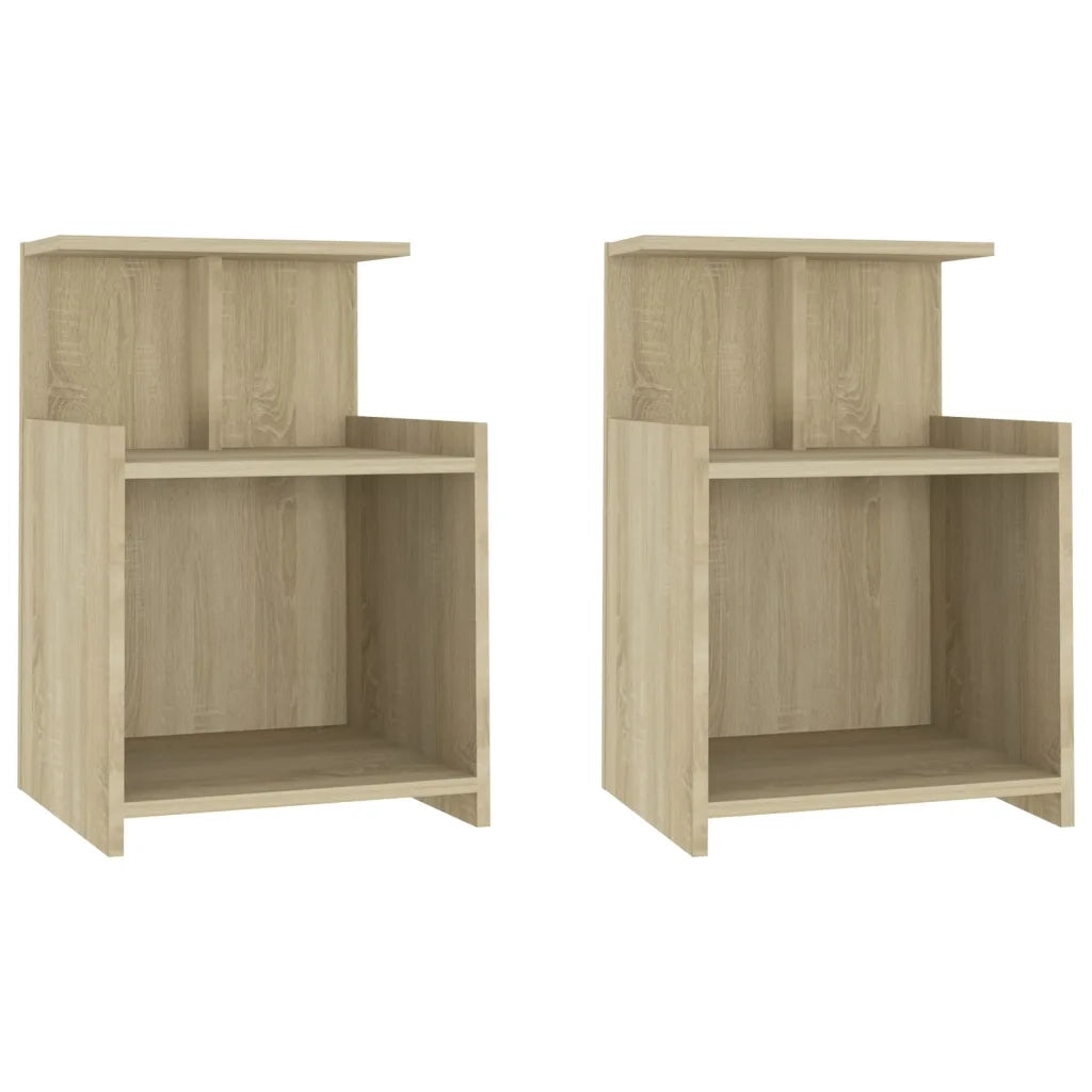Comodini 2pz Rovere Sonoma 40x35x60 cm in Legno Multistrato 806182