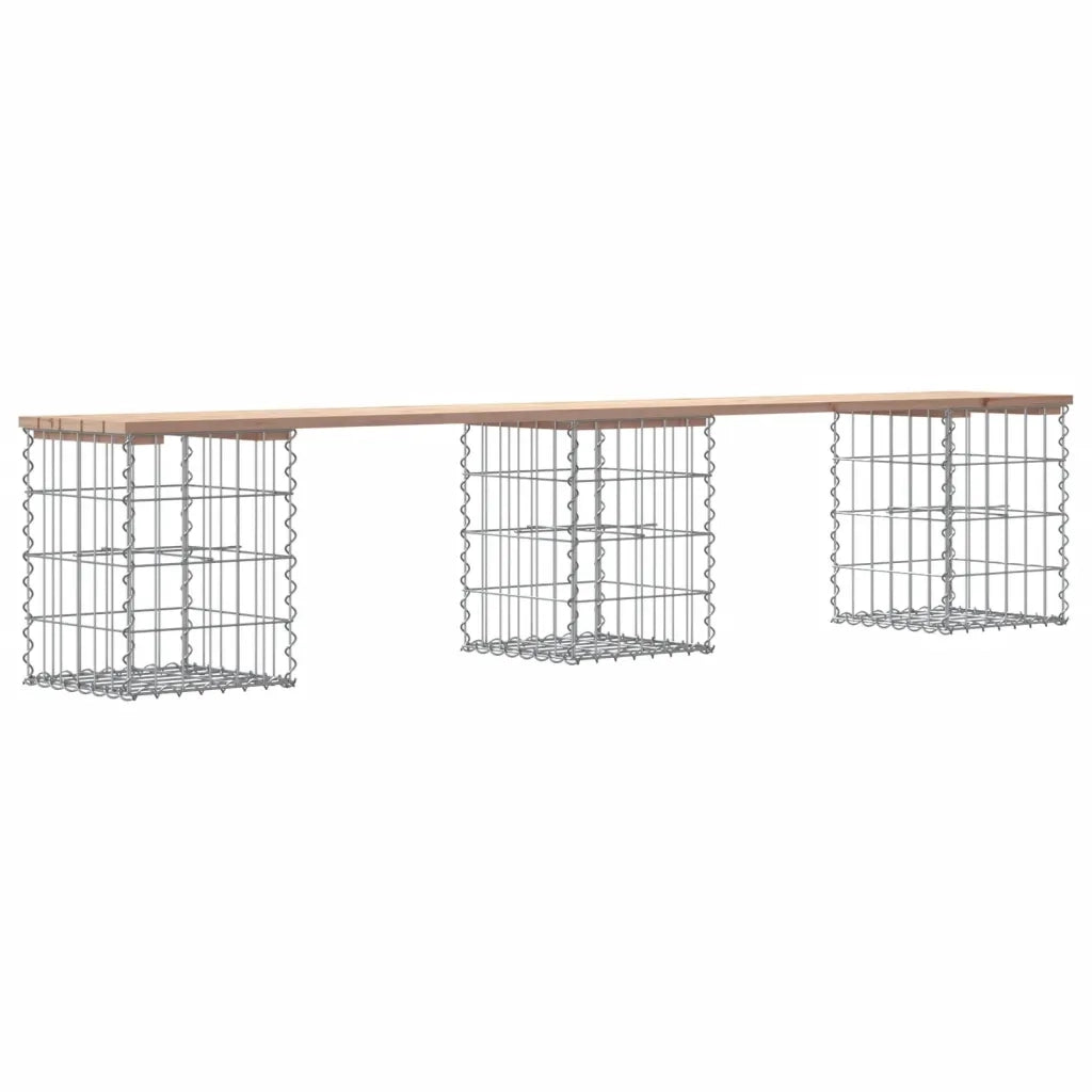 Panca Giardino Design Gabbione 203x31x42 cm Legno Massello Pino 834332