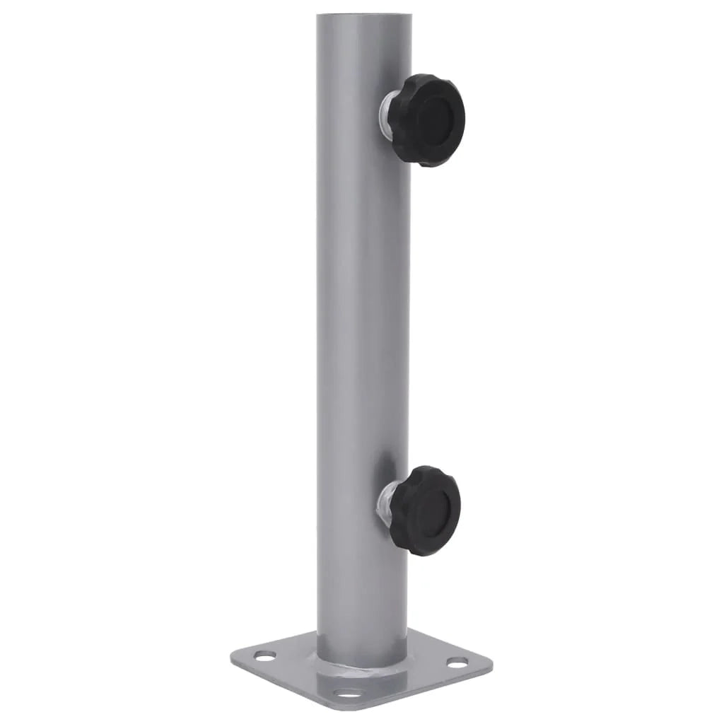 Base per ombrellone di design compatta e portatile per patio 9,5 x 9,5 x 30 cm acciaio argentato 02_0056362
