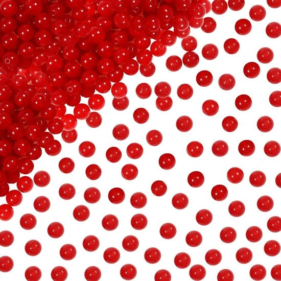 Kralen per Collana 100 Stuks - Ronde Kralen Naturali - 4 mm di Diametro - Chalcedonio Rosso - Kralen per Gioielli - Materiali per DIY - Kralen per Gioielli