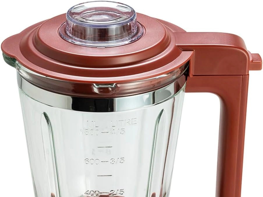 Frullatore Mixer con Bicchiere in Vetro Iridea Rosso 300 Watt Tognana