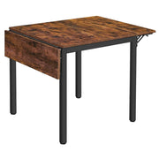 Tavolo da pranzo 120 x 78 x 76,2 cm tavolo da cucina/scrivania pieghevole ed estensibile per 2-4 persone rettangolare con ante a ribalta per piccoli spazi marrone 12_0007669