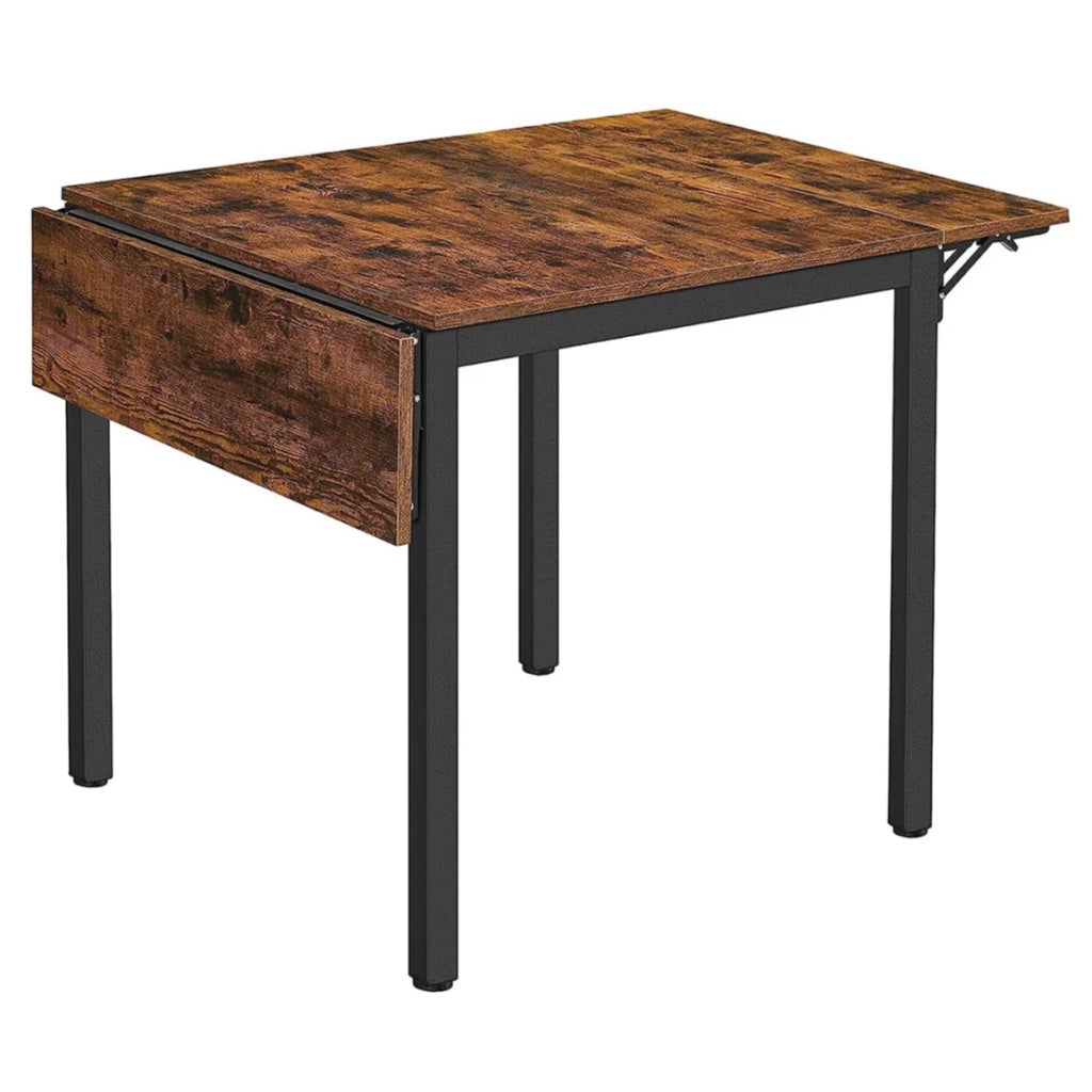 Tavolo da pranzo 120 x 78 x 76,2 cm tavolo da cucina/scrivania pieghevole ed estensibile per 2-4 persone rettangolare con ante a ribalta per piccoli spazi marrone 12_0007669