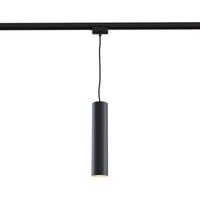 Faretto a Sospensione per Sistema Illuminazione Binario 50W GU10 in Alluminio  Nero