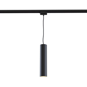 Faretto a Sospensione per Sistema Illuminazione Binario 50W GU10 in Alluminio  Nero