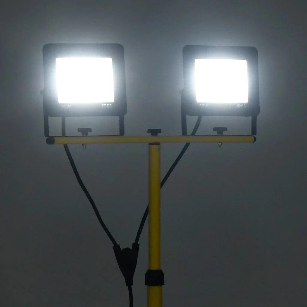 Faretto a LED con Treppiede 2x50 W Bianco Freddo CFW8068716