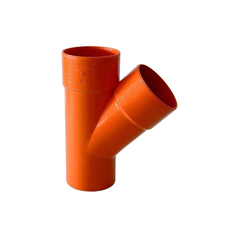 Derivazione 45° in pvc : Colore - Arancio, Diametro - 80