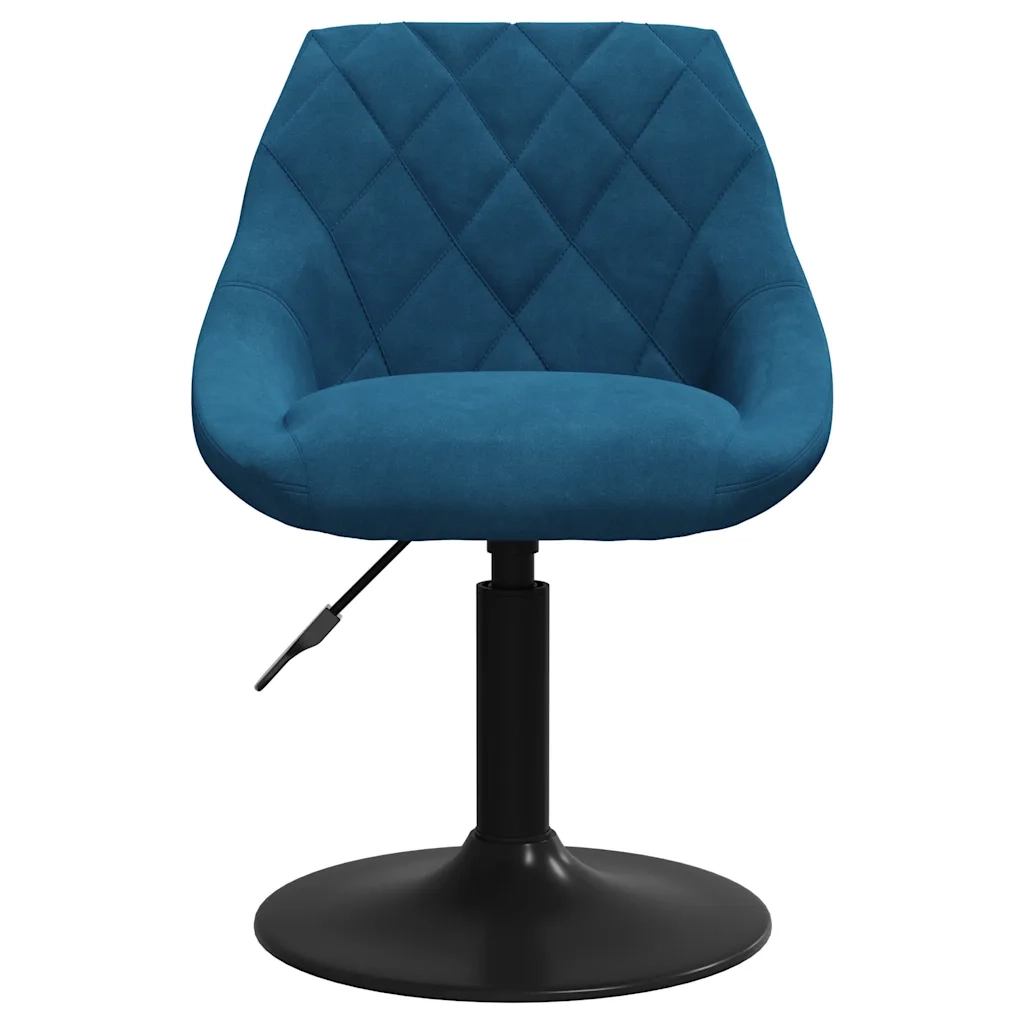 Sedie da Pranzo Girevoli 2 pz Blu in Velluto 335331