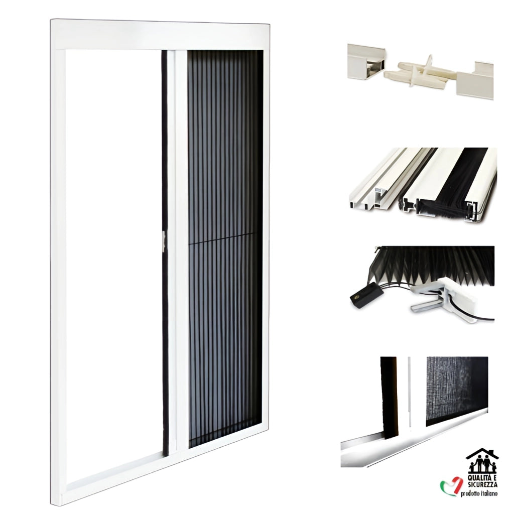 ZANZARIERA IRS OPERA PLISSE' 120X240 CM ORIZZONTALE BIANCO