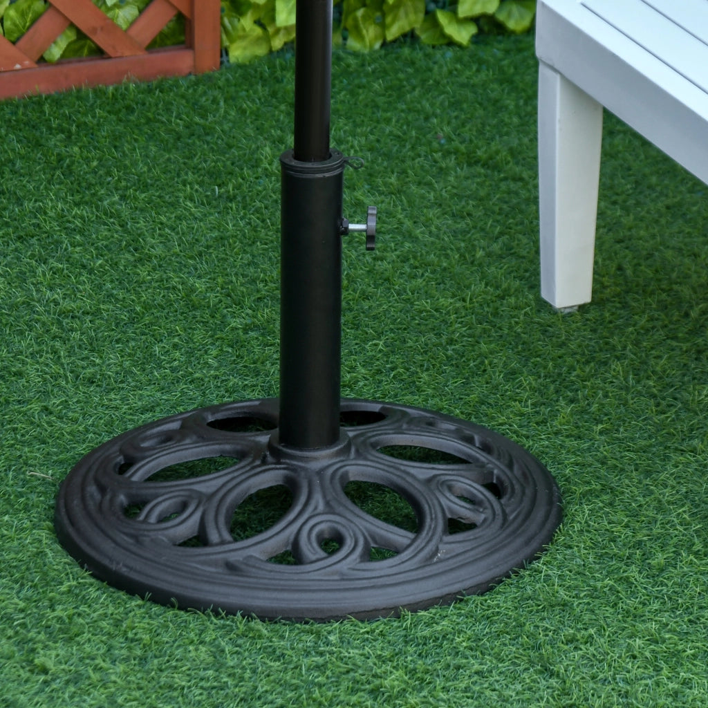 Piedistallo per parasole in ghisa ¨C zephmum ¨C nero, ? 45x33.5 cm, 11.5 kg