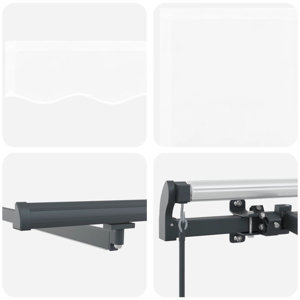 Tenda Retrattile Manuale  con LED Bianca 300x250 cm
