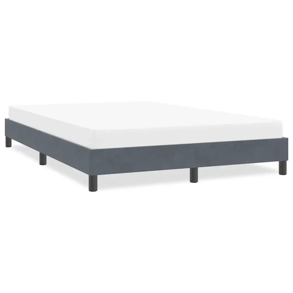Giroletto senza Materasso-Struttura Letto Grigio Scuro 140x210 cm Velluto