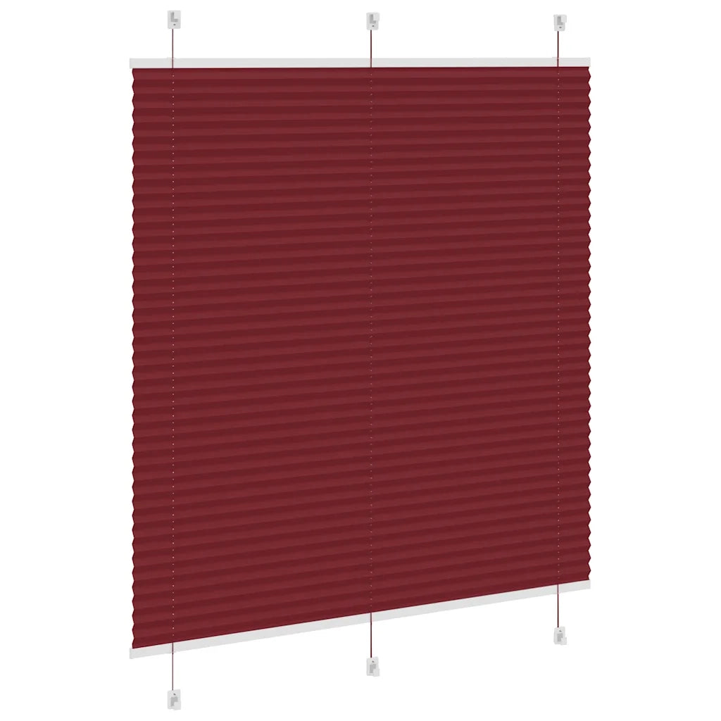 Tenda Plissettata Rosso Bordeaux 120x150 cm Larghezza Tessuto 4015249