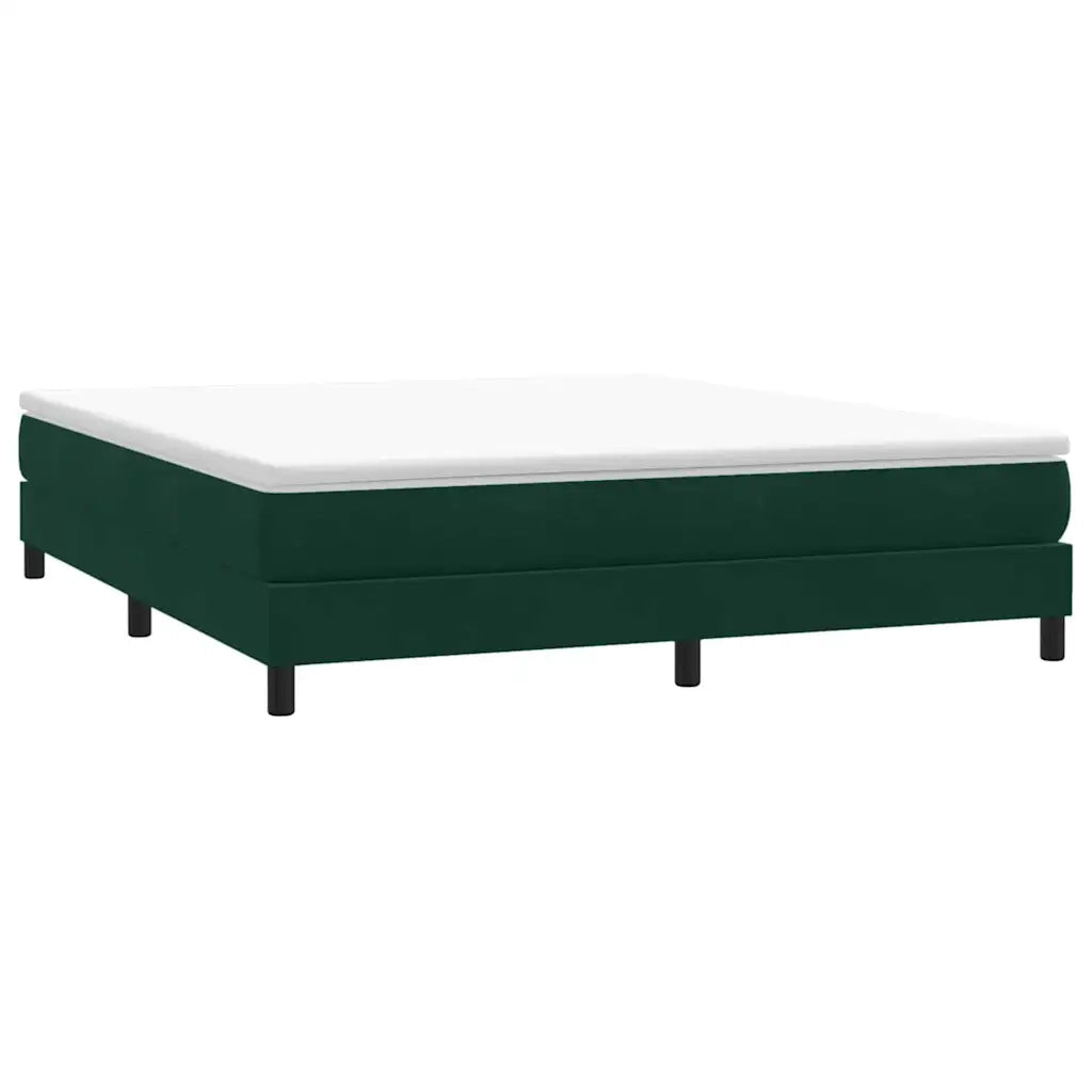Giroletto a Molle senza Materasso-Struttura Letto Verde Scuro 180x210cm Velluto
