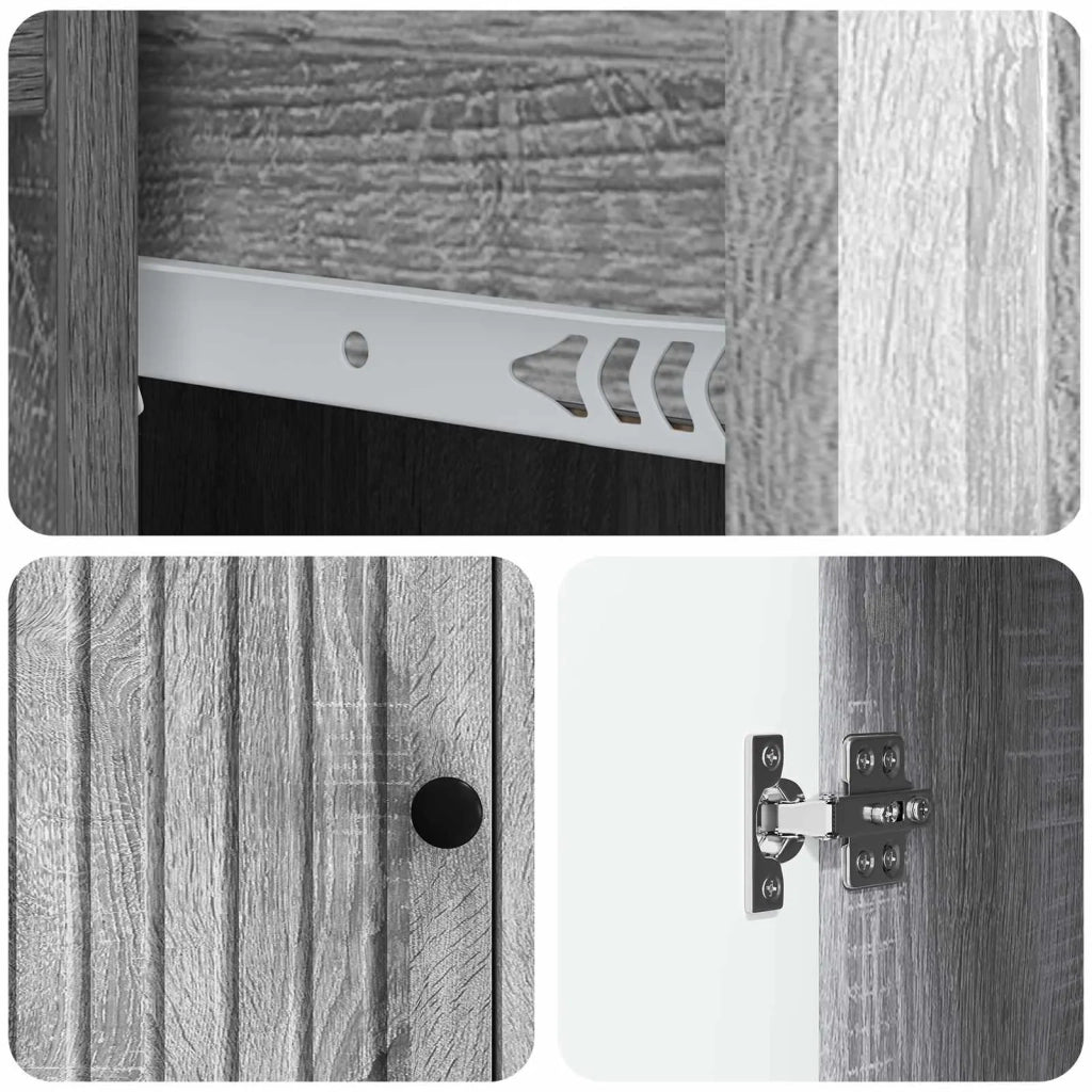 Credenza Grigio Sonoma 66 x 34,5 x 90 cm Legno ingegnerizzato