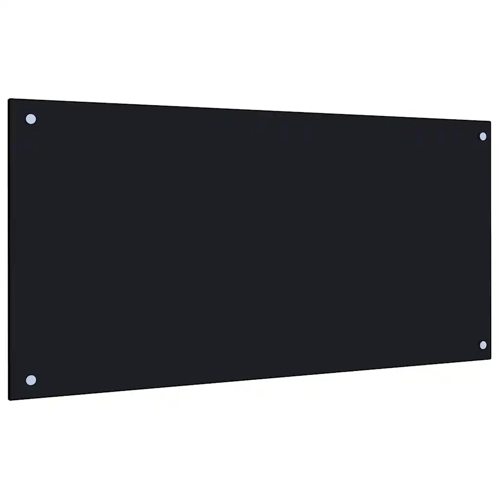 Paraschizzi per Cucina Nero 100x50 cm in Vetro Temperato CFW3214768