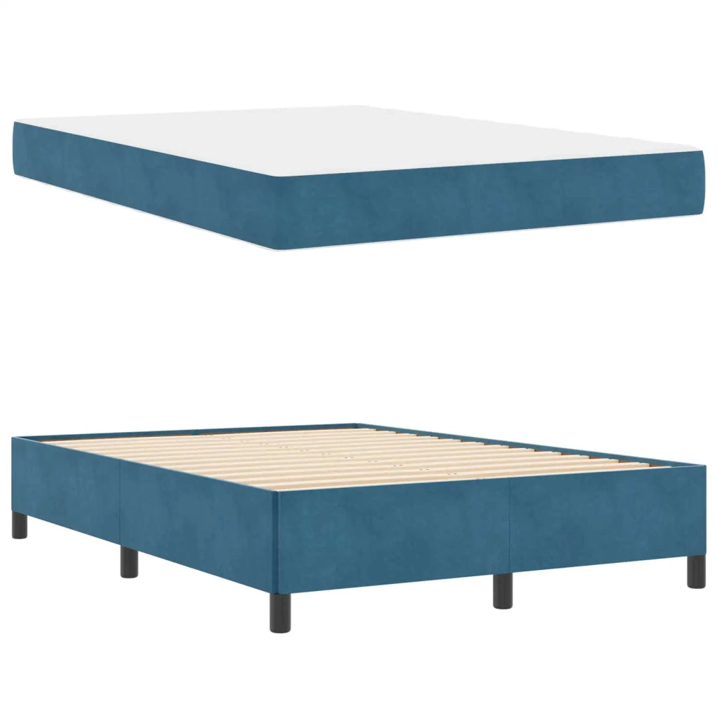 Struttura del letto Blu Scuro 140 x 200 cm Tessuto